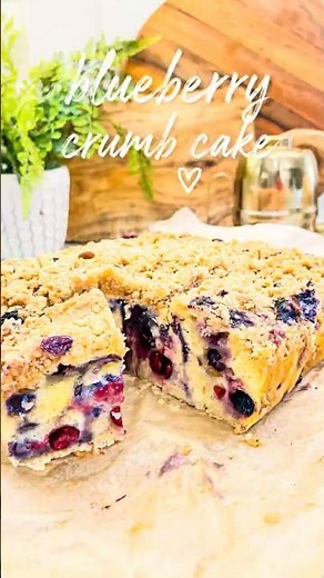 Blueberry crumb cake 💙 #bakingfromscratch #homemadefood