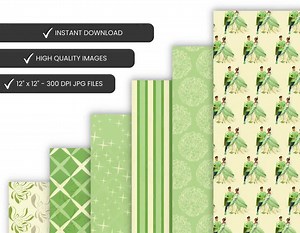 12 Princess Tiana Digital Papers 300 DPI Highest Quality, Princess Tiana Scrapbooking, Princess Tiana Papers Designs, Instant Download - Etsy