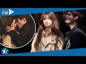 Anne Hathaway shares a kiss with co-star Nicholas Galitzine as they film The Idea of You 350381