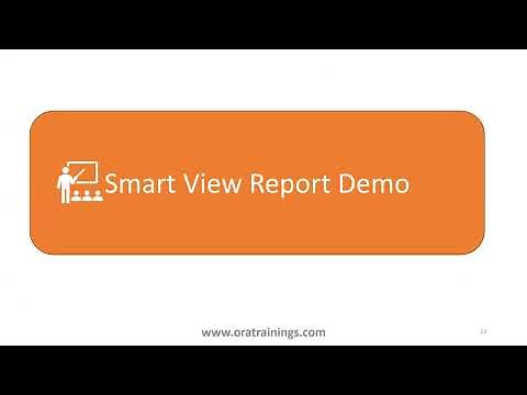 Smartview Report Configuration and Sample Report - Oracle Fusion Applications