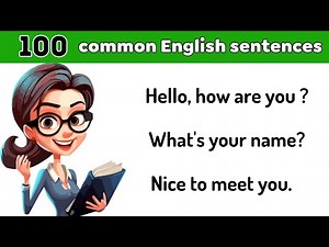 100 common English sentences | English sentences with practice