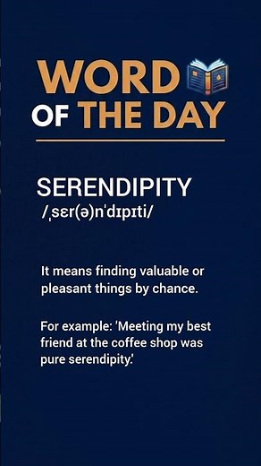 What does "Serendipity" mean? 💡 | English Vocabulary #Shorts