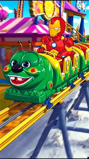 Chibi turned zombie Chibi Iron man Crazy Caterpillar🧟📺 #short #funny #cartoon