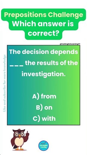 🤯 Only 1% Get This Preposition Right! | Which Answer Is Correct? 🧠