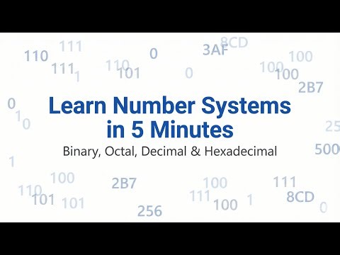 Number System Tutorial Binary, Octal, Decimal, Hexadecimal Explained Simply