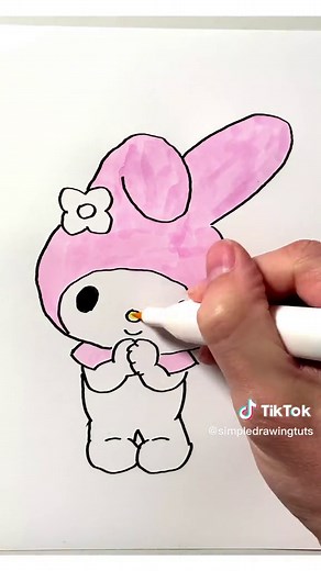 How to Draw My Melody and Kuromi Characters