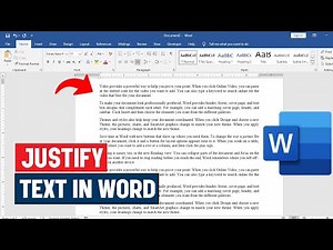How to Justify Text in Microsoft Word | Align Text Properly