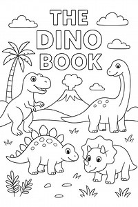 Dino Coloring Book: Printable 4K Pages (digital Download) - Etsy