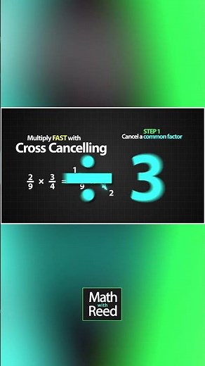 Multiply Fractions FAST With Cross Cancelling!