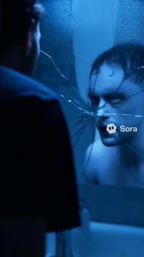 “Behind the Curtain | Terrifying Bathroom Mirror Horror 💀🚿” #creepy #horror #scary #horrormovies