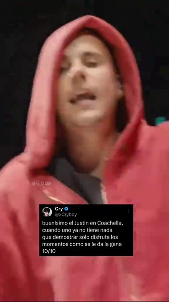 Cry acerca de la presentación de Justin Bieber en Coachella, 10/10 #xcry #justinbieber #crythereal #paratiiiiiiiiiiiiiiiiiiiiiiiiiiiiiii #cry Justin Bieber en Coachella 2026