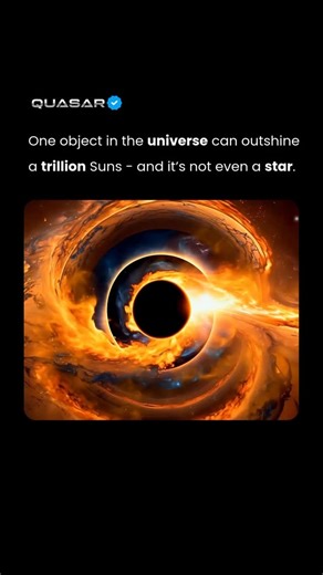 Quasar Quest | Beyond Astrophysics on Instagram: "One object in the universe can outshine a trillion Suns and it isn’t even a star. A single quasar can unleash more light than a trillion Suns combined. But the strange part? It’s not a star… it’s a supermassive black hole eating its own galaxy alive. When matter spirals into the black hole, it heats up, compresses, and glows with a brightness the universe should not allow. This glowing disk becomes so intense that it outshines every star around i