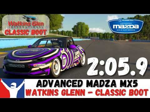 iRacing MX5 Watkins Glen Guide 2:05.9 MX5 Watkins Glen Classic Boot Track Guide
