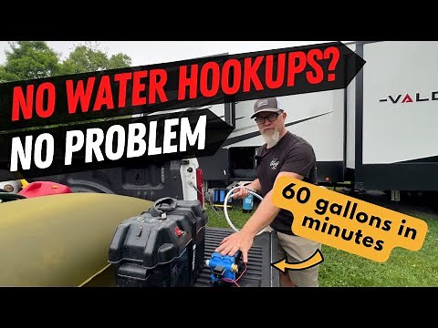 SIMPLE Portable RV Water Tank Fill - Step-By-Step IN 9 MINUTES! Dry Camping Water Bladder