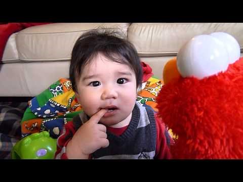 elmo asks a baby