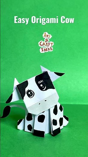 Easy origami paper cow