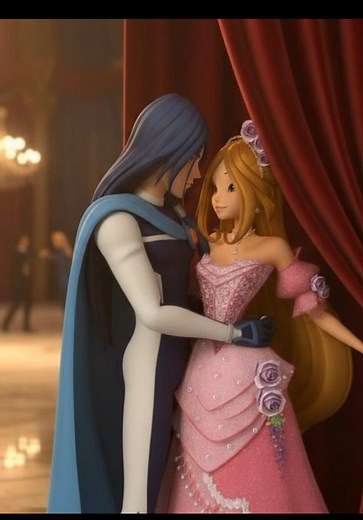 Flora and Helia's Secret Moment at the Royal Ball