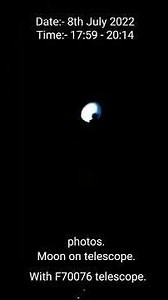 Moon With my F70076 Telescope. ‪@SecretsofAstronomy‬