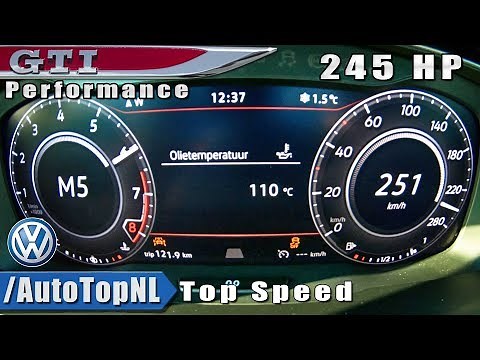 2019 VW Golf GTI Performance 0-251km/h ACCELERATION & TOP SPEED by AutoTopNL