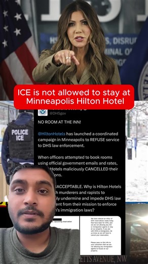 Hilton Hotels refused service to Homeland Security's ICE officers. And they are NOT happy oc #hilton #hotel #dhs #ice #immigration