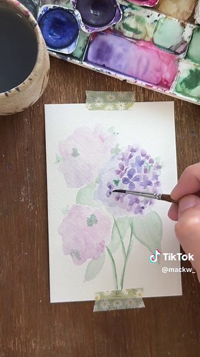 Watercolor Hydrangea Painting for Beginners