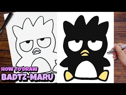 How to draw BADTZ-MARU easy step by step drawing tutorial