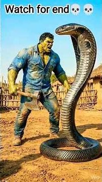 😱 Hulk vs. Giant Cobra! You won't believe the ending! 🐍 #shorts #hulk