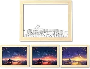 Lighting Painting Decoration(USB Powered-3 Lighting Modes) LED Lights Picture Wall Art Idea for Home, Room, Bedroom and Office, Housewarming Wedding Birthday Party Gift