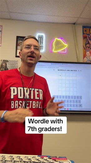 Wordle with 7th graders! #wordle #middleschool #teacher #brainteaser #7thgrade