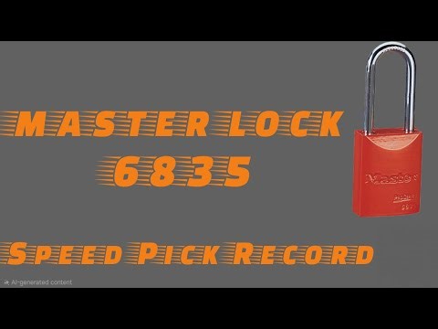 Master lock 6835 picked in seconds!