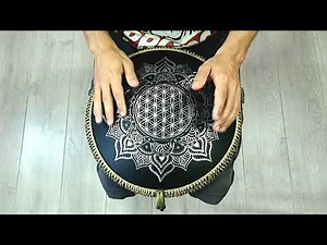 GUDA DRUM Freezbee Zen Trance scale. Flower of life design A=432Hz