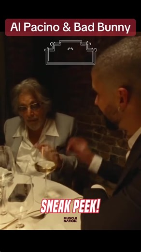 This is a rare scene that combines a classic actor with a successfully new music artis! Al Pacino & Bad Bunny #fy #tiktok #music #life #movie
