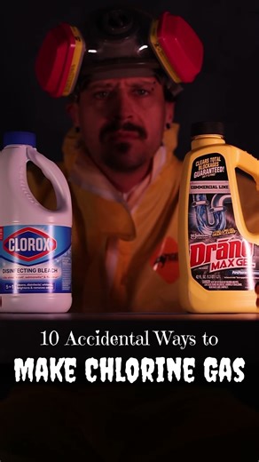 10 accidental ways to make chlorine gas ⚠️