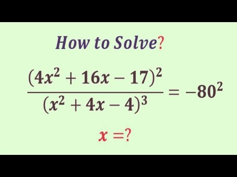 Russian Math Olympiad Question | advanced Math for competitive Exams | x=?