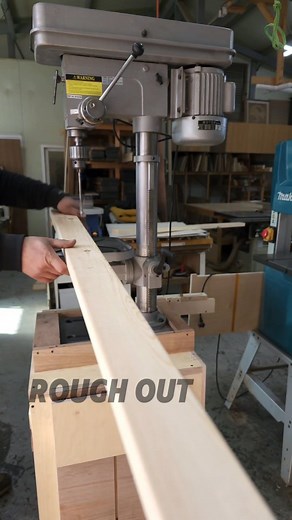 A simple yet advantageous drill press table. #maker #woodworkingproject | Rough Out Woodworking