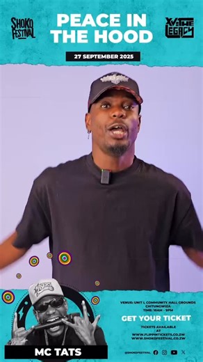 Its MC Tatts🔥🔥🔥 The ultimate hype man, the vibe driver, the groovist is back to do what he does best at Shoko Festival. This one is for the hood, don’t miss it! 27 September, lets do this!!!! FREE ENTRY Tickets are also available for Comedy and Mash Up night. Link is in bio! #Shoko2025 #ShokoFestival #TheLegacy | Shoko Festival