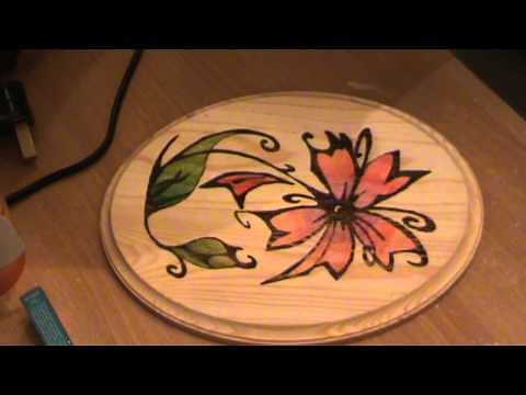 Basics and Tools of Pyrography (How to add color for your wood piece) Part 4