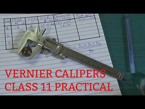 Vernier calipers class 11 physics practical