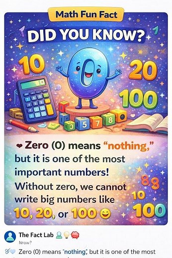✨ Math Fun Fact: Why Zero Matters!