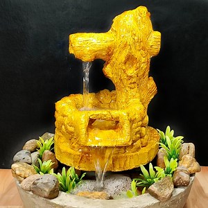 wonderfull Nature tree waterfall fountain making at home do it yourself very easy | 3 minutes diy
