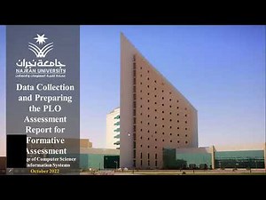 How to Collect Assessment Data and Preparing the PLO Assessment Report for Formative Assessment