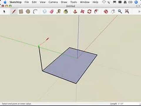 SketchUp: Giving instructions with the drawing axes