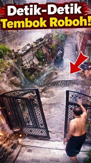 DETIK-DETIK TEMBOK ROBOH#shorts #trending