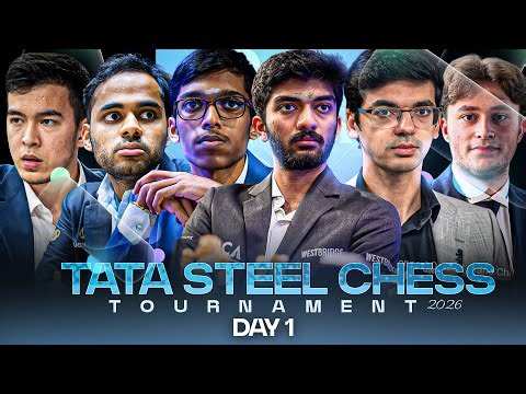 Tata Steel Chess Tournament 2026 | Day 1 | Ft. Gukesh, Arjun, Pragg, Anish etc