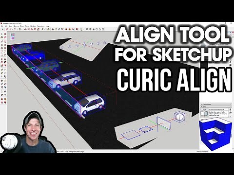 ALIGN OBJECTS in SketchUp with CURIC ALIGN - Free Extension Tutorial