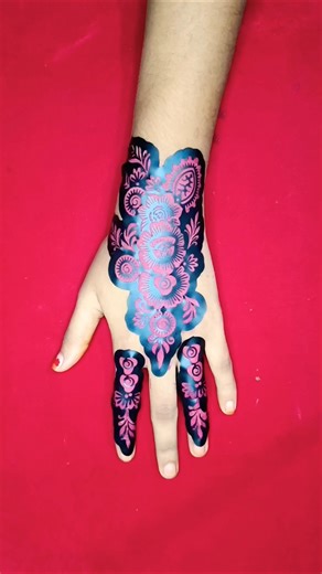 tried affordable meesho mehndi sticker #mehndi #bridal #hennastencilsindia #viralvideo #henna