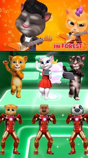 Talking Tom Music Show 🌍 Talking Angela X Talking Hunk X Bro Hacker ⏩ Coffin Dance_ #shortsfeed