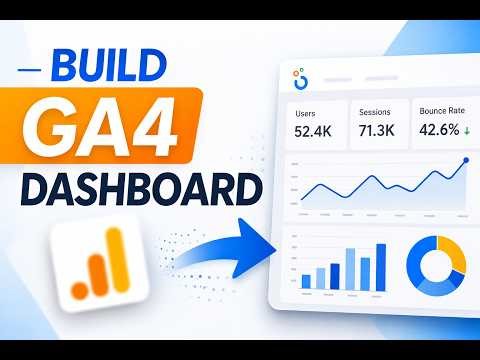 Build a GA4 Dashboard in Looker Studio (No Talking)