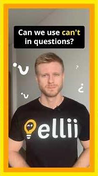 Using "Can't" in Questions