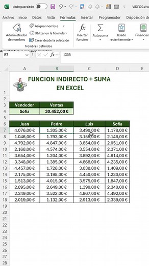 69K views · 997 reactions | Como sumar de forma indirecta #Excel #office #tutorial | El Pollo Excel-ero | Facebook